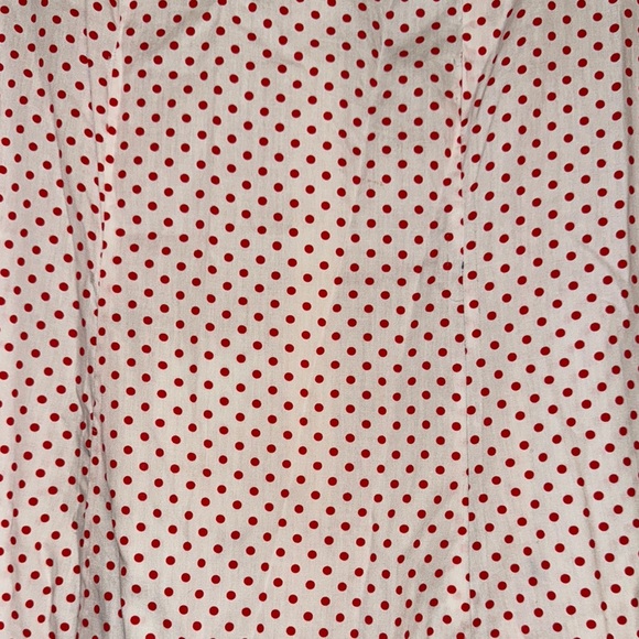 Vintage Handmade White and Red Polka Dot Dress - Picture 3 of 3
